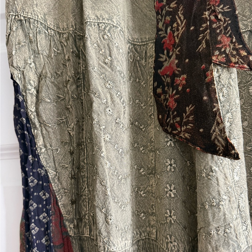 Young Threads Boho Patchwork Wide-Leg Pants Festi… - image 6